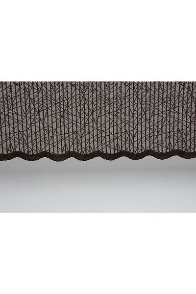 AKÇA TEKSTİL STRIPED MODEL BLACK BROWN COLOR SINGLE WING Pleated Background Curtain 75*260 cm