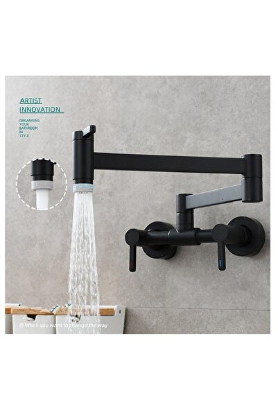 OEM Kitchen Sink Faucet Countertop Folding 2 Flow Adjustment Matte Black Imported New 5 Years Warranty
