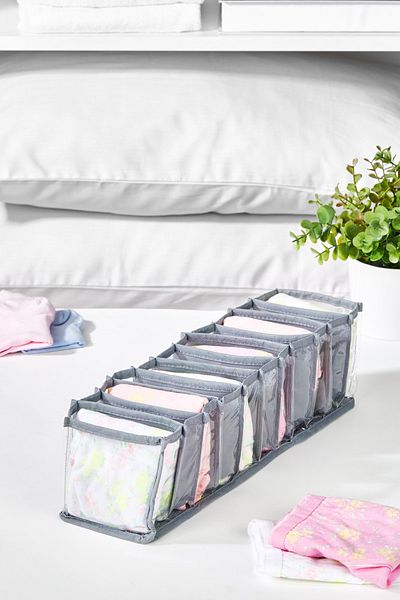 Serstil 11 Compartment Transparent Drawer Organizer - Small - 11 X 41 X 12 Cm