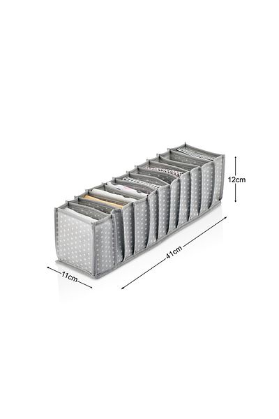 Serstil 11 přihrádkový organizér šedé skvrnité zásuvky – malý – 11 x 41 x 12 cm