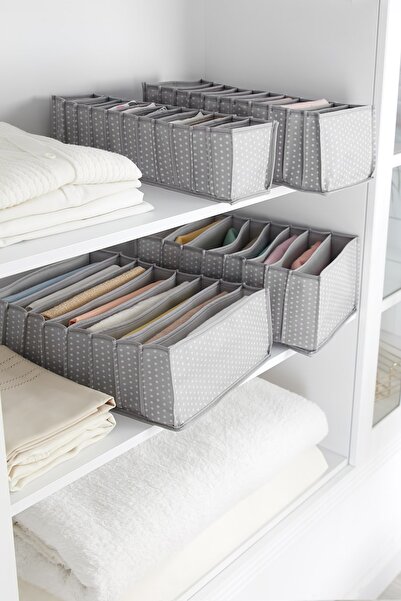 Serstil 11 rekeszes szürke foltos fiókrendező – kicsi – 11 x 41 x 12 cm