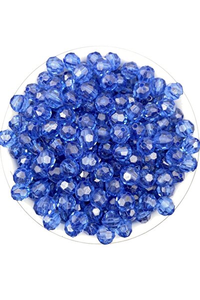 Hedef Bijuteri 100 جرام 10 ملم ساكس / أزرق داكن على شكل قرص العسل خرز أكريليك...