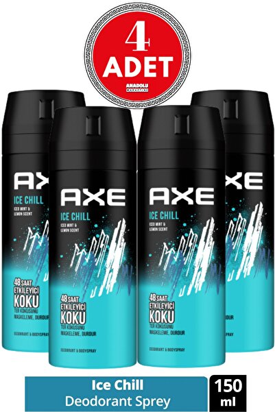 Axe Erkek Deodorant Sprey Ice Chill 150 Ml 4 Adet