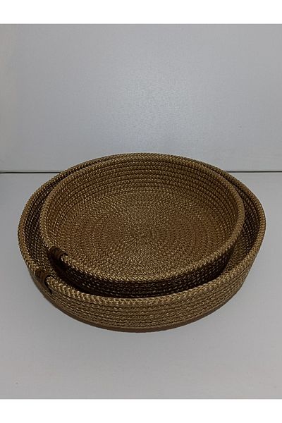 epncollection Organizer ψάθινο καλάθι χρώματος γιούτας 2 τεμαχίων
