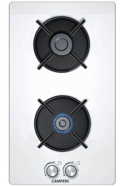 CAMPERS İKİLİ DOMİNO YENİ MODEL CAM OCAK GAZ EMNİYETLİ