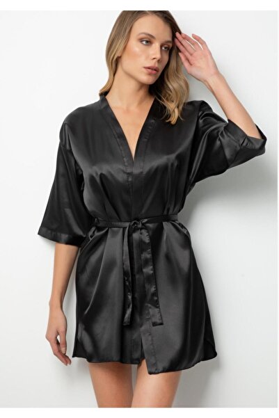 Miorre Kuşaklı Saten Sabahlık Yeni Sezon