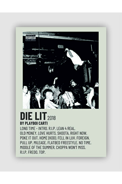 fırsatlar diyarı Playboi Carti - Die Lit Duvar Posteri - Duvar Dekoru - Kalın...