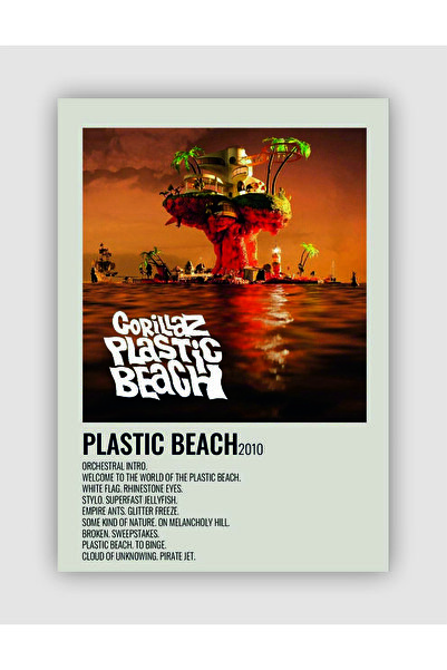 fırsatlar diyarı Gorillaz - Plastic Beach Duvar Posteri - Duvar Dekoru - Kalı...
