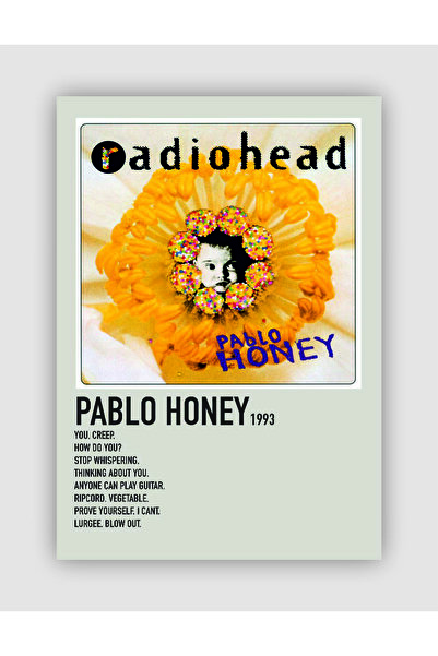 fırsatlar diyarı Pablo Honey - Radiohead Duvar Posteri - Duvar Dekoru - Kalın...
