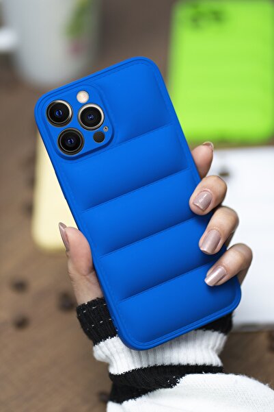 mooodcase iPhone 14 Pro Uyumlu Airbag Puffer Silikonlu Şişme Kılıf