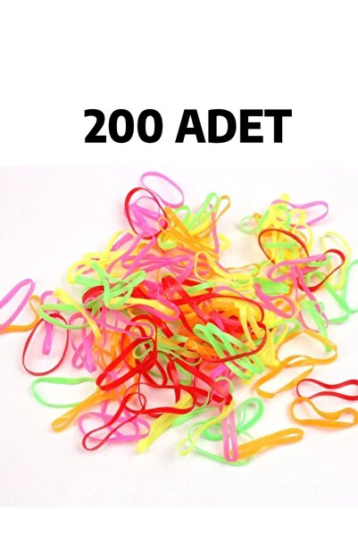 nistabolje 200 Pieces Colorful Rubber Buckle Practical Elastic Hair Clip