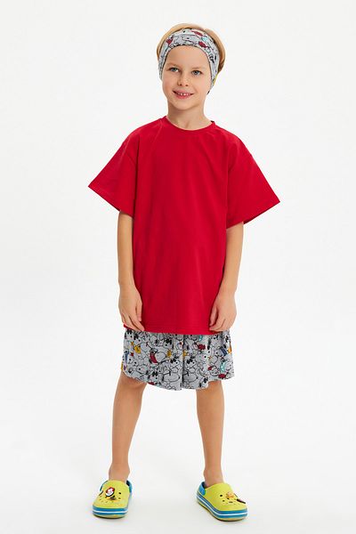 Babygiz Men's 100% Cotton Combed Cotton Shorts T-Shirt Bandana 3-Piece Bottom and Top Set - Sports Casual Collection 6