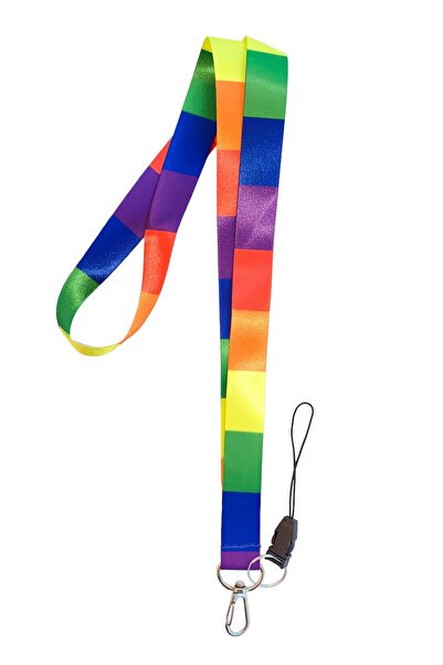 neptünstore Gökkuşağı ,Rainbow, Pride, Lgbt Boyun Askı İpi Ve Telefon Askı Ap...