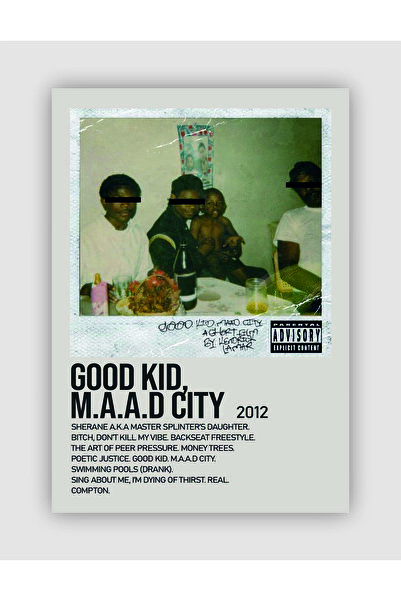 fırsatlar diyarı Good Kid, M.A.A.D City Duvar Posteri - Duvar Dekoru - Kalın ...