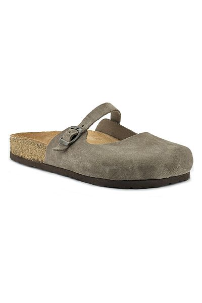 Uniqueqoop Sofia Genuine Leather Cork Sole Orthopedic Women's Slippers