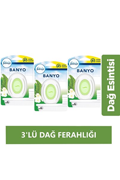 Febreze Banyo Hava Ferahlatıcı Oda Kokusu 3'lü Set (DAĞ ESİNTİSİ)