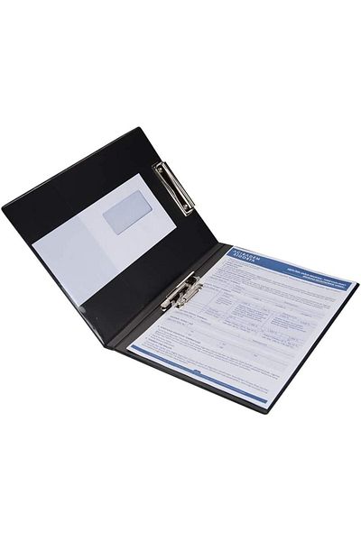 NcK 2K 290S Biala Double Mechanism Folder Secretarial and Compression with Sleeves, Black