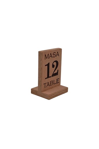TUNS ATELIER 4 Adet Cafe, Restoran Masa Numarası 1cm Kalınlık 9cmyük. 6cm Gen...