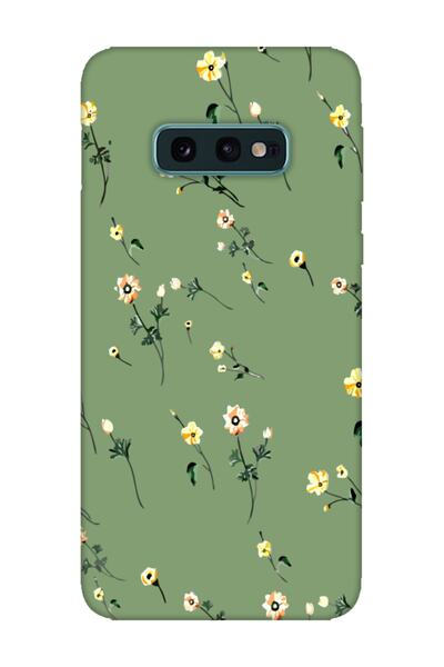frondcase Samsung S10e Çiçekli Yeşil Telefon Kılıfı