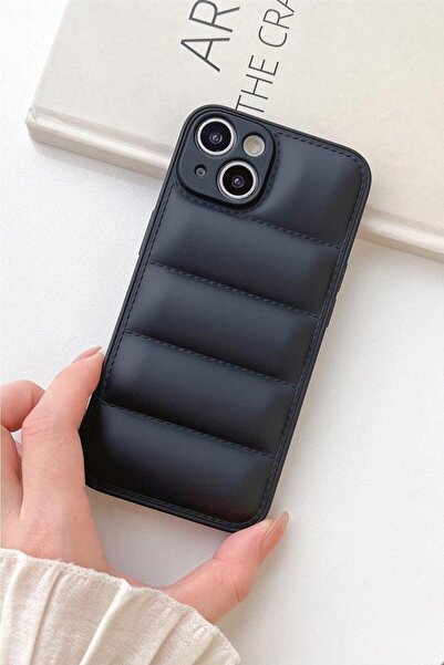 mooodcase iPhone 14 Plus Uyumlu Airbag Puffer Silikonlu Şişme Kılıf