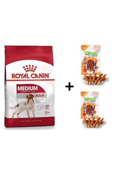 Royal Canin Medium Adult Orta Irk Köpek Maması 15 kg + 2 Adet Wooc Ödül 80 Gr