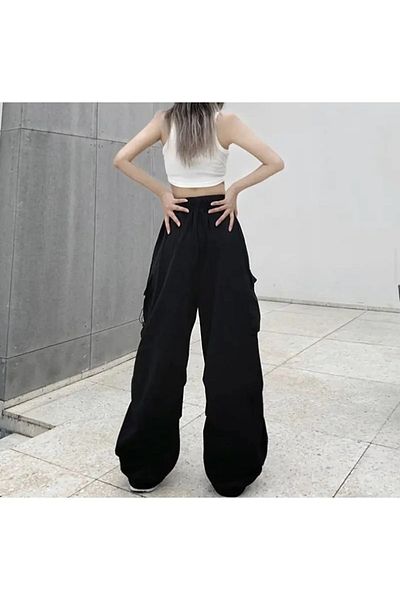 DENOKMODA Y2K TACTICAL BAGGY TROUSERS