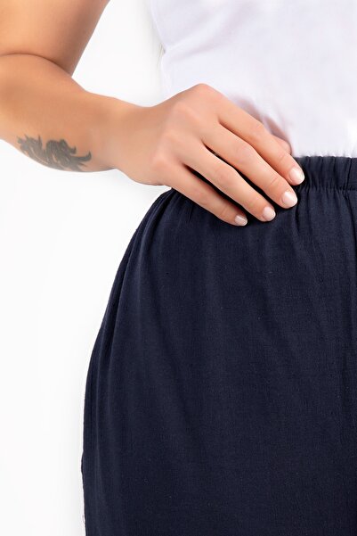 Kardelen Butik Ümraniye Şile Cloth Navy Blue Trousers
