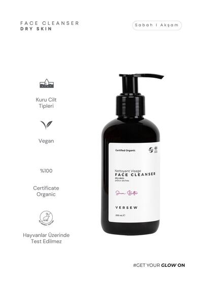 VERSEW Organik Arındırıcı & Canlandırıcı Yüz Temizleme Jeli Kuru Ciltler 200 ml