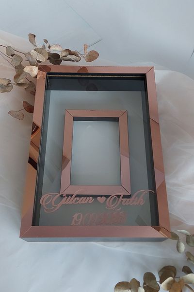 Verda Çerçeve Model nou Ledless 25x35 Cm Model Design Rose Box Memory Frame cu Black-rose Photo Area!