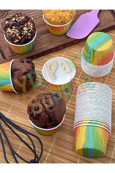 Yusuf Dirik YD Party Supplies Muffin Kek Kalıbı Pastel Renkler 25 Adet 50x39