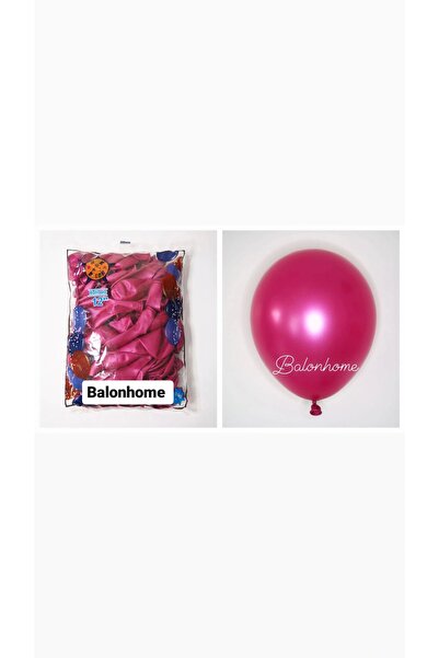 HBK Balon Hbk Metalik Fuşya(Rubi) Renk Balon 100 Adet