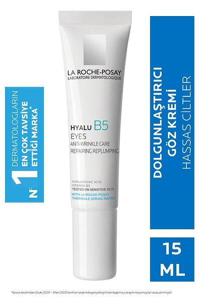 La Roche Posay كريم مضاد للتجاعيد بحمض الهيالورونيك وفيتامين ب5 وHyalu B5 Yeux 15 مل،