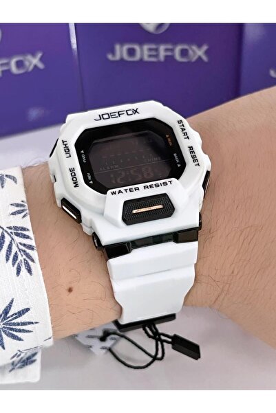 Joefox Joe.438 Joefox Digital Alarmlı-Zemin Aydınlatma-Kronometreli Unisex 3Atm Suya Dayanıklı Kol Saati