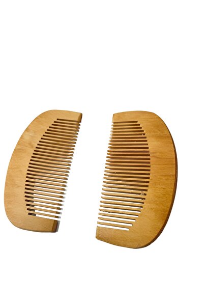 yeliz hediye 2 Adet Şimşir Tarak Ahşap Anti Statik Estetik 10cm 2 Adet