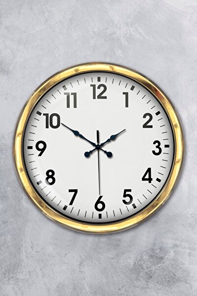 Platin Saat 40 Cm Metal Standart Duvar Saati