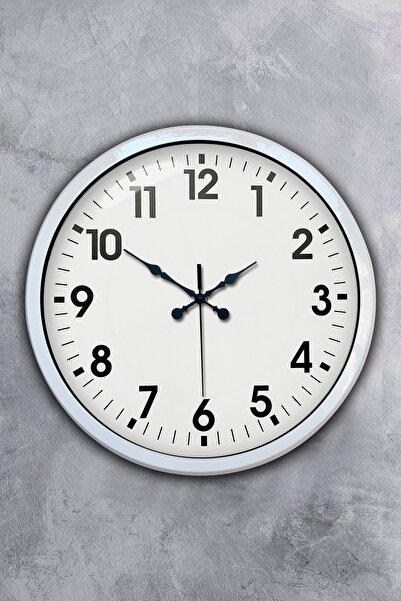Platin Saat 40 Cm Metal Standart Duvar Saati