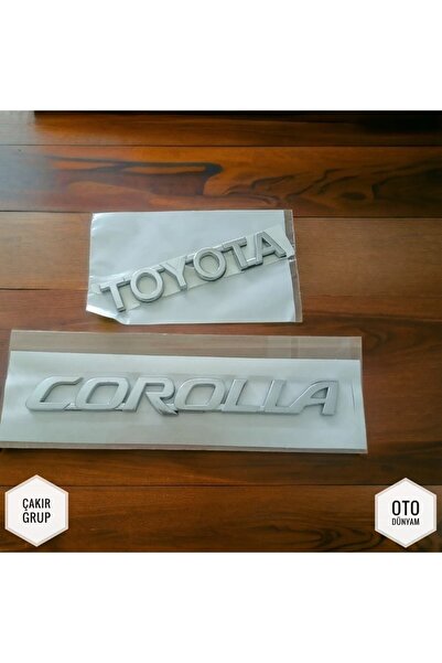 ÇakırGrup Toyota Corolla Bagaj Yazısı 2'li Takım 2003 - 2017 Modeller Arası U...