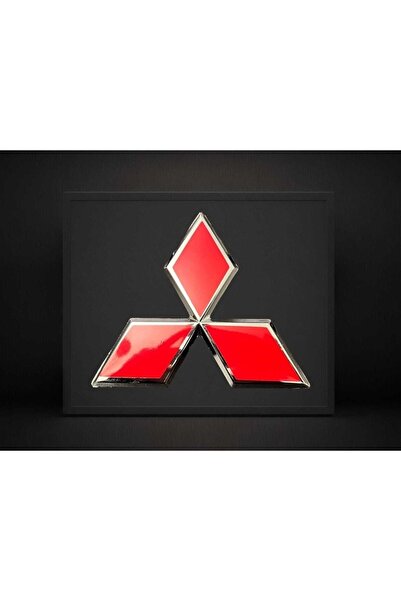 Genel Markalar Mitsubishi 2'li Ön Panjur+bagaj Arması A Kalite Orijinal Boyut