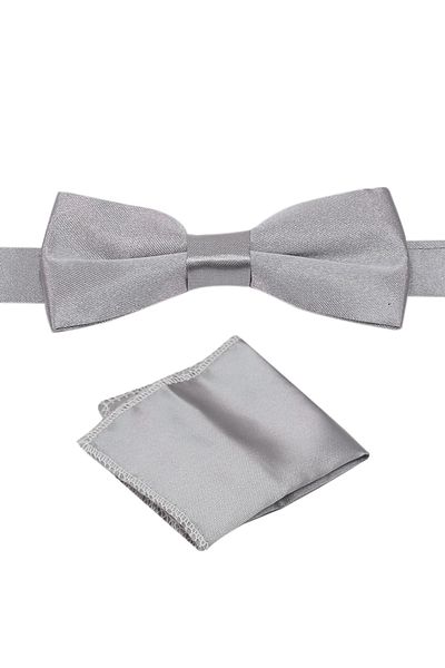 SIRRI Boy's Satin Bow Tie Handkerchief Set Single Size Age 3-14