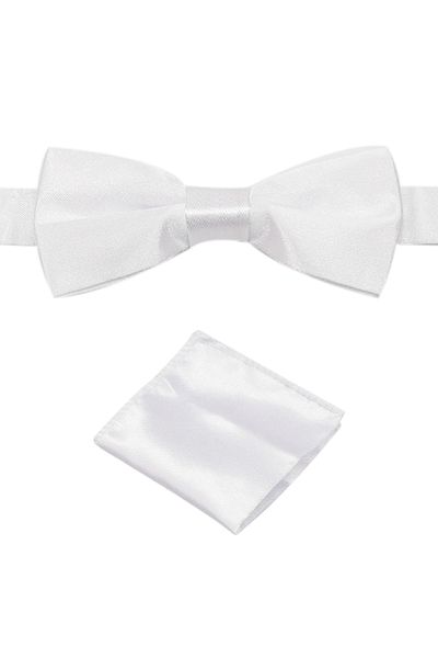 SIRRI Boy's Satin Bow Tie Handkerchief Set Single Size Age 3-14