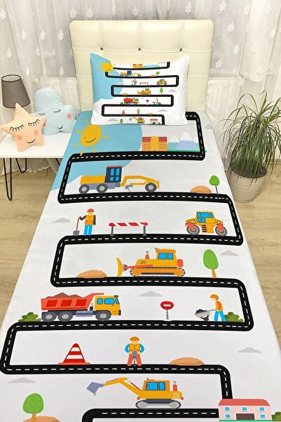 EVPANYA مفرش سرير وغطاء وسادة لعبة آلة العمل