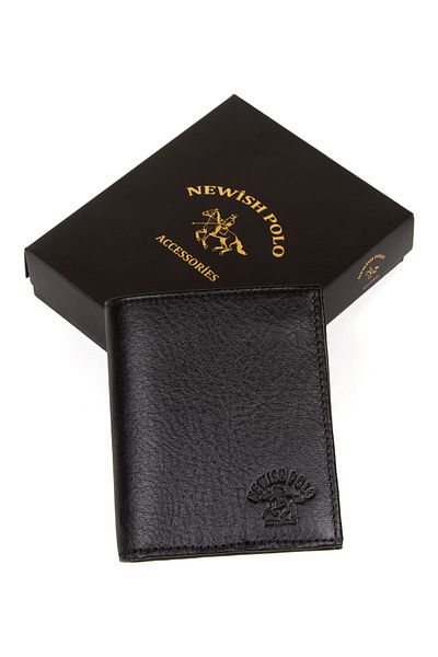 Newish Men's Black Genuine Leather Wallet and Card Holder