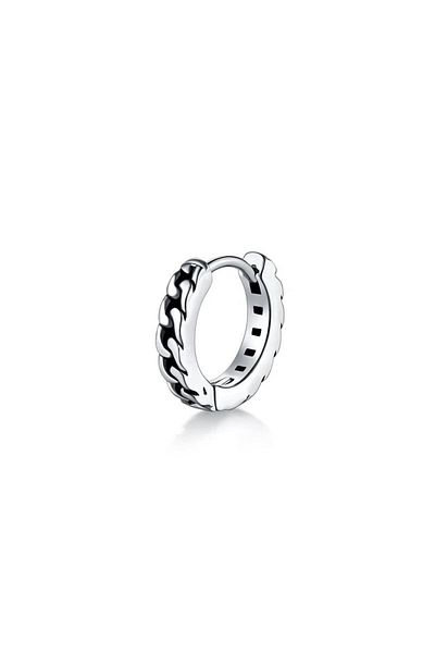 Viking Knitted Embroidered Hoop Stud Classic 316L Steel Unisex Earrings