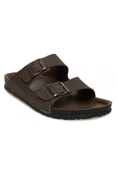 Twigy Twi?gy Bb0721-M Double Toni?Taped?Braided Brown?Men's Slippers