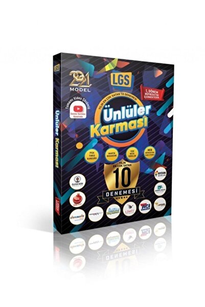 ünlüler yayınları 2025 Lgs 1. Dönem 10 Farklı Yayın 10 Deneme