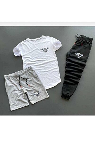 Adrift Set de 3 piese cu imprimeu minge de fotbal cu aripi Knatlıtıp01