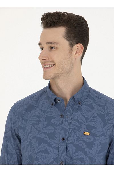 U.S. Polo Assn. Мъжка риза U.S. Polo Assn. Comfort Fit с яка с копчета, тъмносиня, REGGAR