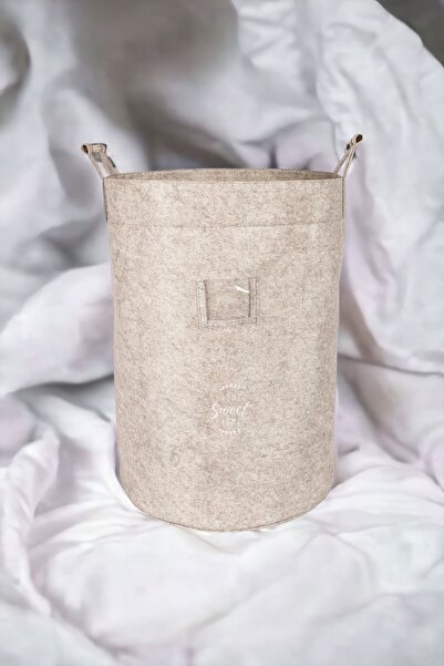 Milenay 34x45 см Кремовий колір Дерев'яна ручка Багатофункціональний кошик з ...