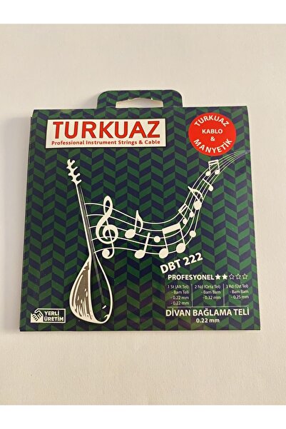 GMC MUSIC STORE Turkuaz DBT222 Profesyonel Divan Bağlama Teli 0.22mm