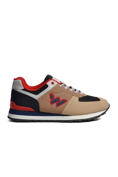 WALKWAY Γυναικεία αθλητικά παπούτσια Benin Wlky-06 Beige-Navy Blue-Red